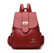 Рюкзак женский кожаный Backpack Hefan Daish Красный
