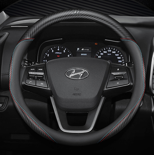 Чохол на кермо Nappa Carbon із натуральної шкіри для автомобіля Hyundai