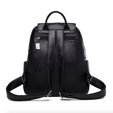 Рюкзак жіночий шкіряний Taolegy Trend HFDS міський Чорний