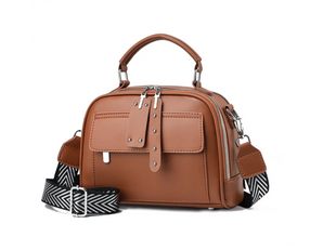 Сумка женская кожаная через плечо Stylish bag Коричневый