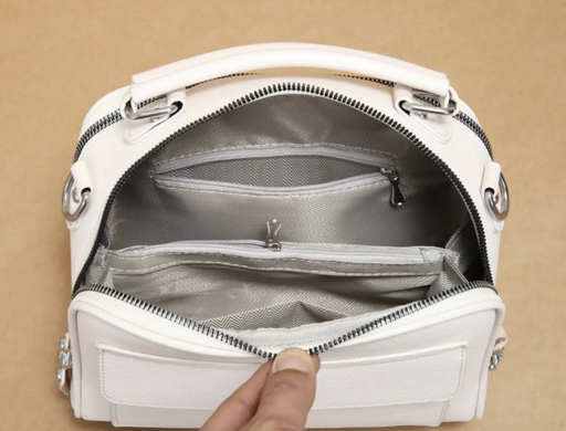 Сумка женская кожаная через плечо Stylish bag Коричневый