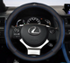 Чехол оплетка на руль RocaCar из натуральной кожи для автомобиля Lexus Синий