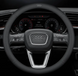 Чехол на руль Lux Ultrathin из натуральной кожи для автомобиля Audi Черный