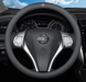 Чехол на руль кожаный ультратонкий однотонный для автомобиля Nissan