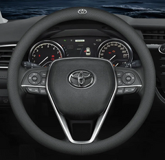 Чехол оплетка на руль Deluxe из натуральной кожи для автомобиля Toyota