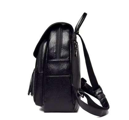 Рюкзак жіночий шкіряний Taolegy HFDS міський з кісточками Чорний