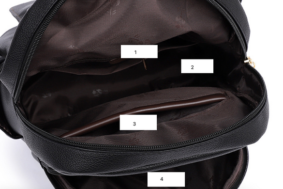 Рюкзак женский кожаный Hefan Daishu Backpack Черный