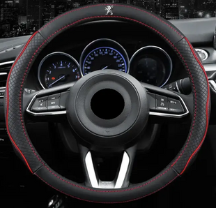 Чехол на руль Circle из натуральной кожи для автомобиля Peugeot