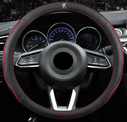 Чехол оплетка на руль Circle из натуральной кожи для автомобиля Peugeot