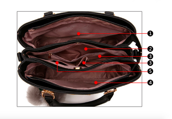 Жіноча сумка шкіряна Taylor AINUOER класична Чорна