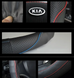 Чехол оплетка на руль RocaCar из натуральной кожи для автомобиля KIA Черная