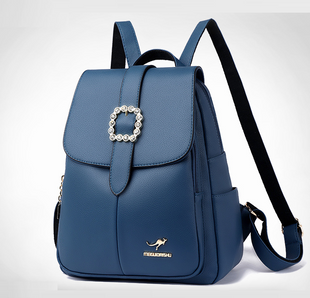 Рюкзак женский кожаный Hefan Daishu Backpack Синий