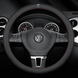 Чехол на руль Lux Ultrathin из натуральной кожи для автомобиля Volkswagen Красный
