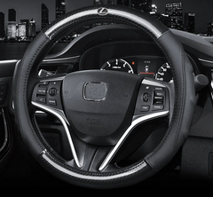 Чехол оплетка на руль Carbon из натуральной кожи для автомобиля Lexus