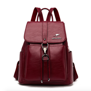 Рюкзак женский кожаный Taolegy Fashion HFDS Бордовый