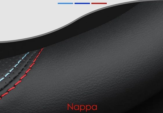 Чехол оплетка на руль Nappa Lux из натуральной кожи для автомобиля Jeep