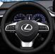 Кожаный чехол на руль автомобиля Lexus черный