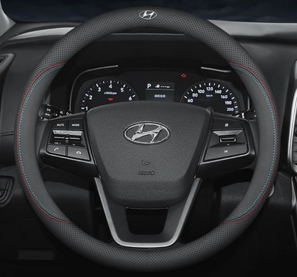 Чехол на руль Nappa Lux из натуральной кожи для автомобиля Hyundai