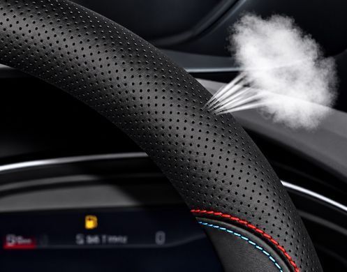 Чехол на руль Nappa Lux из натуральной кожи для автомобиля Kia