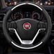Чехол на руль Carbon из натуральной кожи для автомобиля Fiat