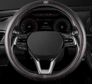 Чехол на руль из натуральной кожи Classic для автомобиля Hyundai