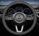 Чохол на кермо шкіряний ультратонкий однотонний для автомобіля Mazda
