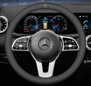 Чехол на руль кожаный ультратонкий однотонный для автомобиля Mercedes