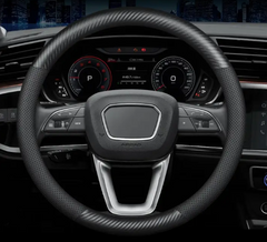Чехол на руль Nappa Carbon из натуральной кожи для автомобиля Audi