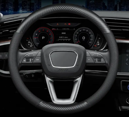 Чохол на кермо Nappa Carbon із натуральної шкіри для автомобіля Audi