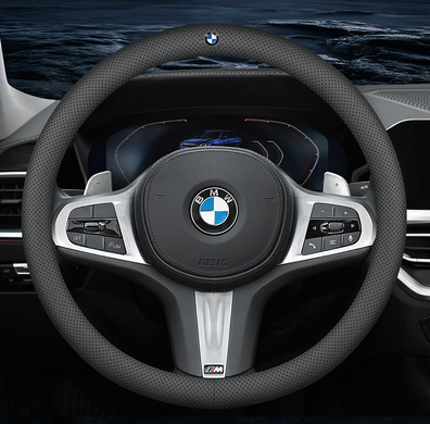 Чехол на руль Deluxe из натуральной кожи для автомобиля BMW