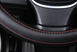 Чехол оплетка на руль RocaCar из натуральной кожи для автомобиля Fiat Черная