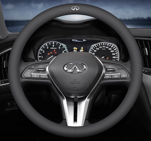 Чехол на руль кожаный ультратонкий однотонный для автомобиля INFINITI