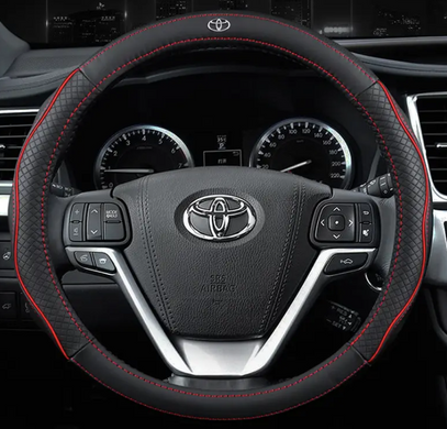 Чехол оплетка на руль Circle из натуральной кожи для автомобиля Toyota